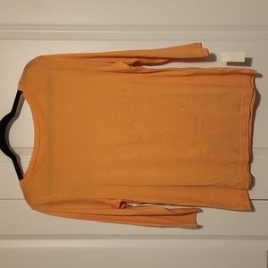 Talbots cotton 3/4 sleeves orange shirt XL